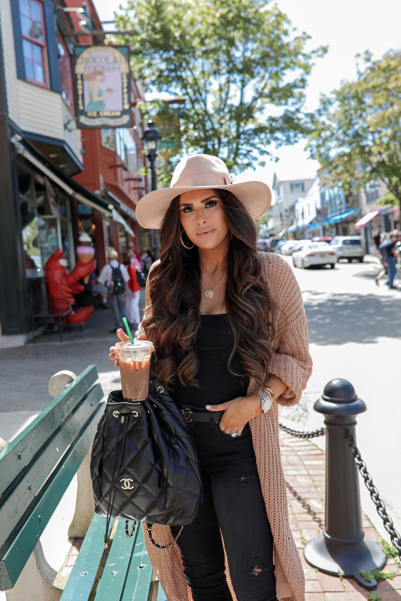 fall fashion pinterest 2019, chanel quilted bucket bag backpack black, bar harbour maine, fall fashion outfits cardigans 2019 pinterest, emily gemma-2