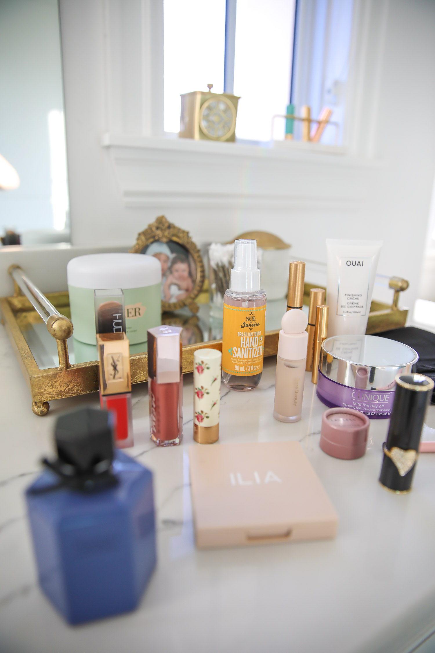 best smelling hand sanitizer, sol de Janeiro hand sanitizer, Emily Gemma, the sweetest thing blog |Sephora Favorites by popular US beauty blog, The Sweetest Thing: image of Sephora beauty products on a bathroom counter.