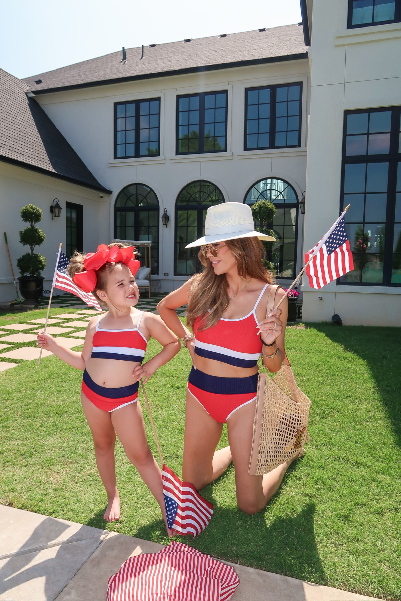 Beach riot swimsuits, summer fashion, fourth of july swim, memorial day swim, ysl raffia bag, Emily Ann Gemma