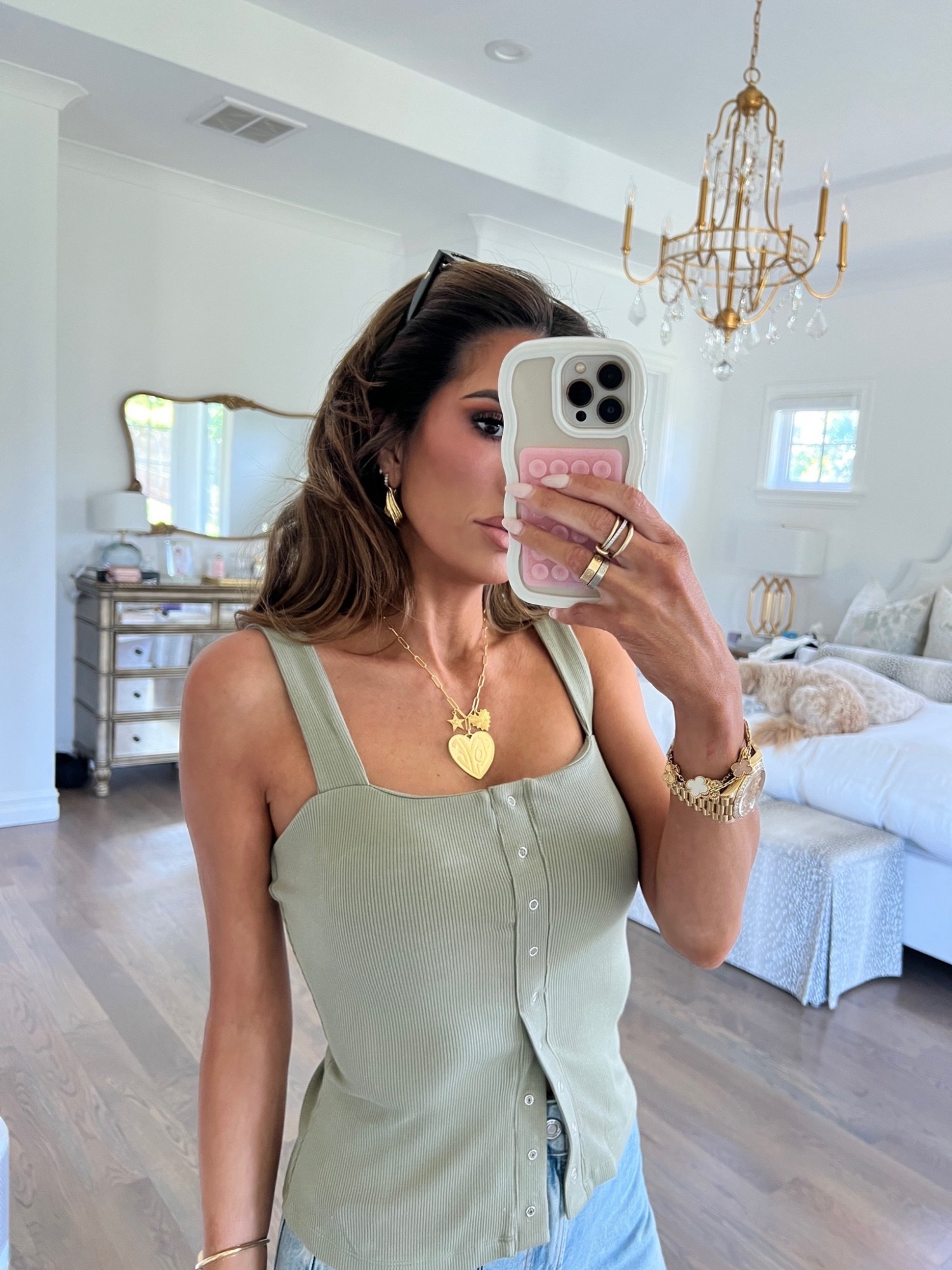 Summer Fashion, Gold Jewelry, Dynamite fashion, Emily Ann Gemma, summer top, dynamite clothing
